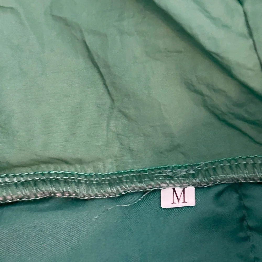 Green Quilted Hooded 1/4 Snap Pullover Jacket - Picture 5 of 5